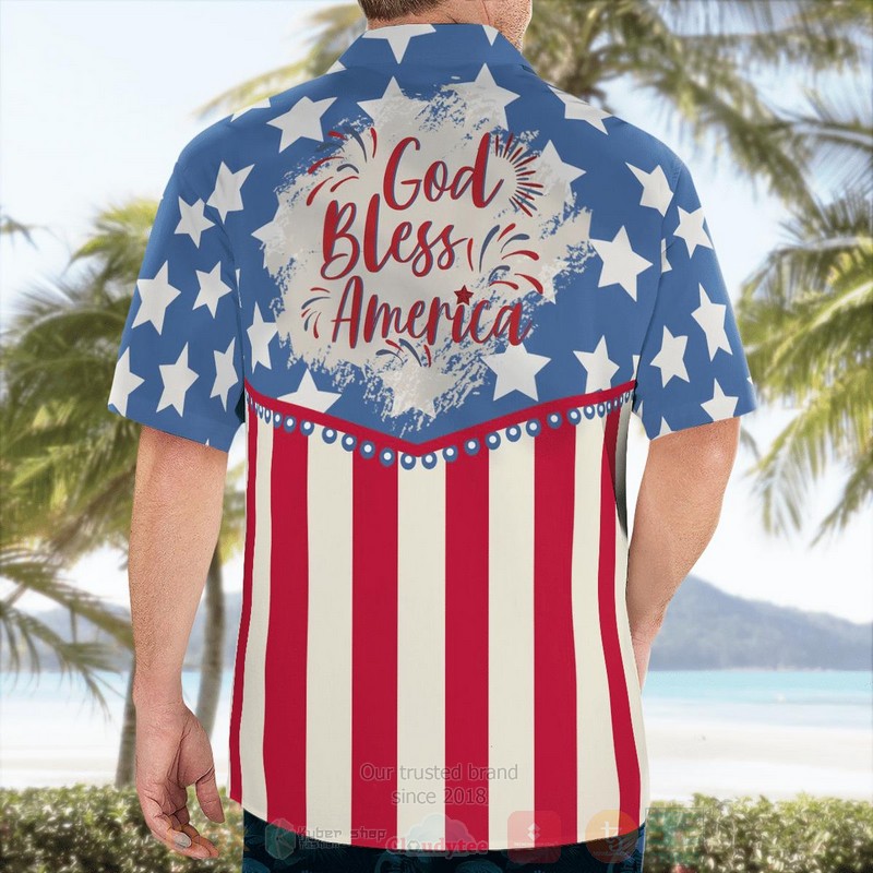 US Eagle God Bless America Hawaiian Shirt 1 2 3