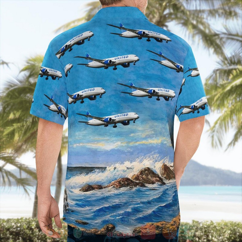 United Airlines Boeing 787 9 Dreamliner Hawaiian Shirt 1 2 3
