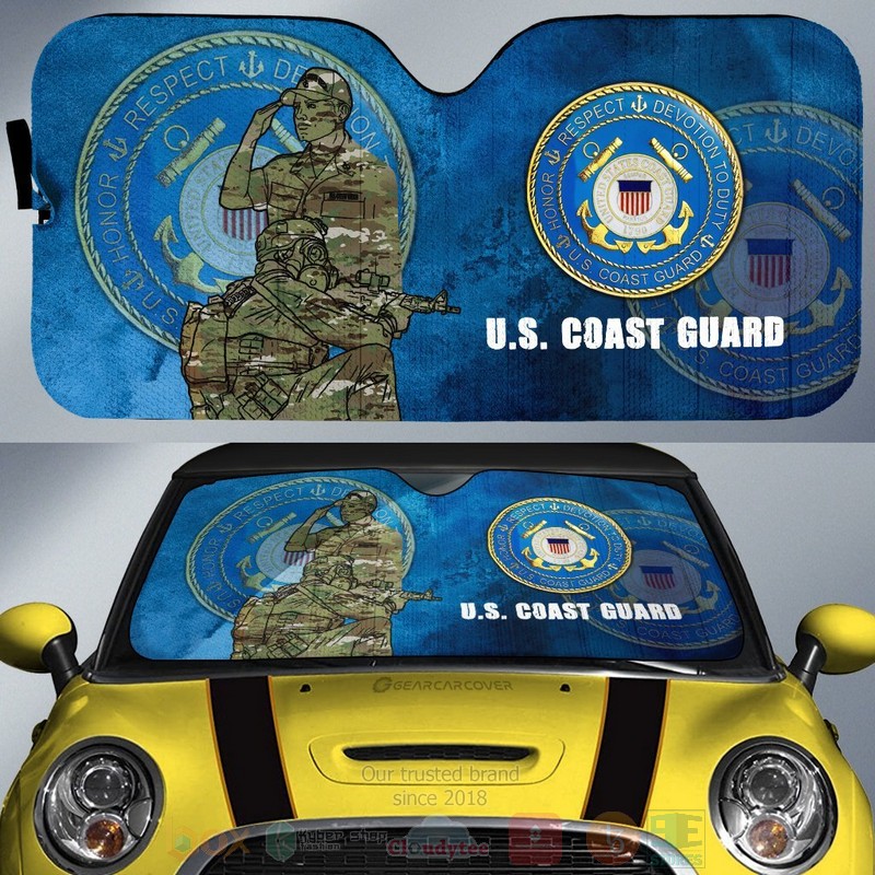 United States Coast Guard US Military Car Sunshade