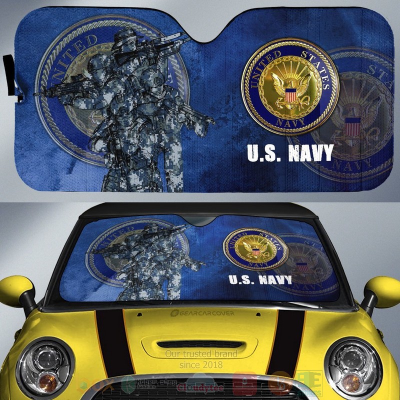 United States Navy US Military Car Sunshade