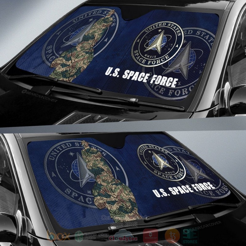 United States Space Force US Military Car Sunshade 1