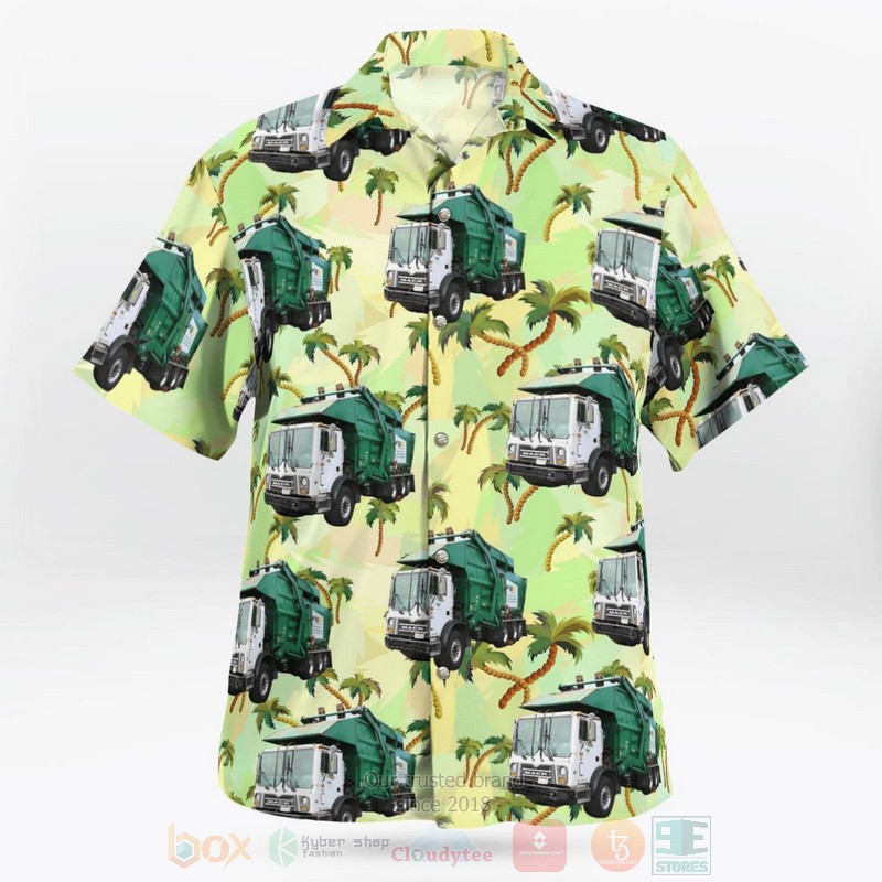 Waste Management Inc. Mack Front Loader Hawaiian Shirt 1