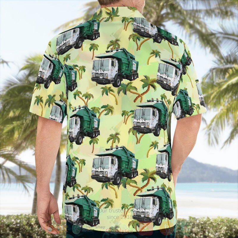 Waste Management Inc. Mack Front Loader Hawaiian Shirt 1 2 3
