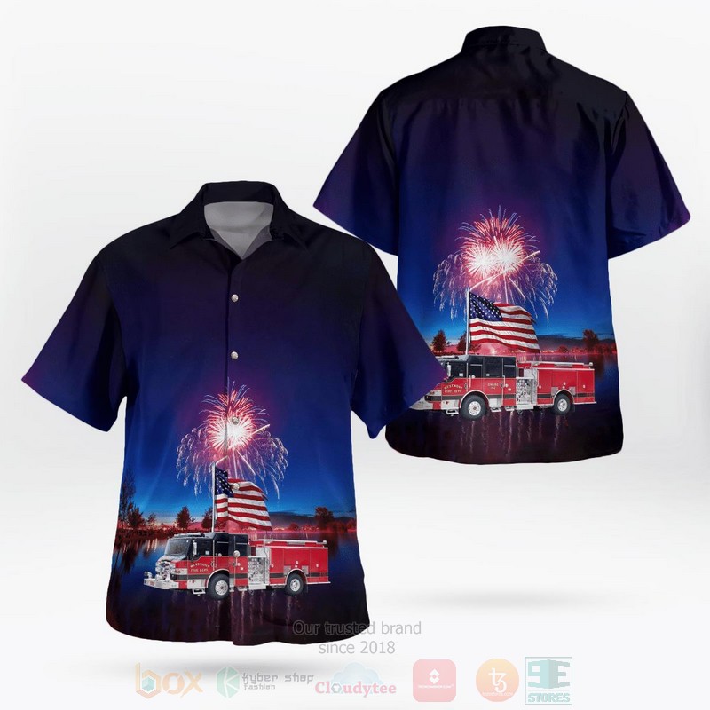 Westmont Illinois Westmont Fire Department 4th of July Hawaiian Shirt