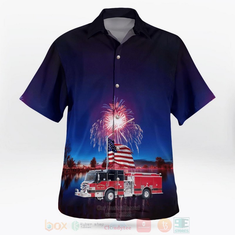 Westmont Illinois Westmont Fire Department 4th of July Hawaiian Shirt 1