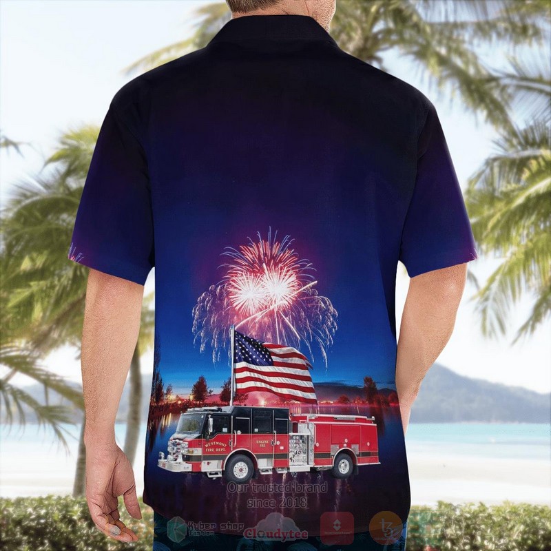 Westmont Illinois Westmont Fire Department 4th of July Hawaiian Shirt 1 2 3