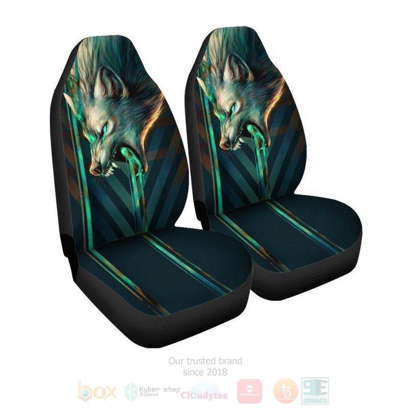 Wolf Fantasy Art Wolf Car Seat Covers 1