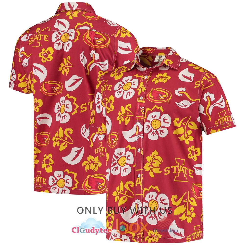 iowa state cyclones wes and willy floral hawaiian shirt 1 50845