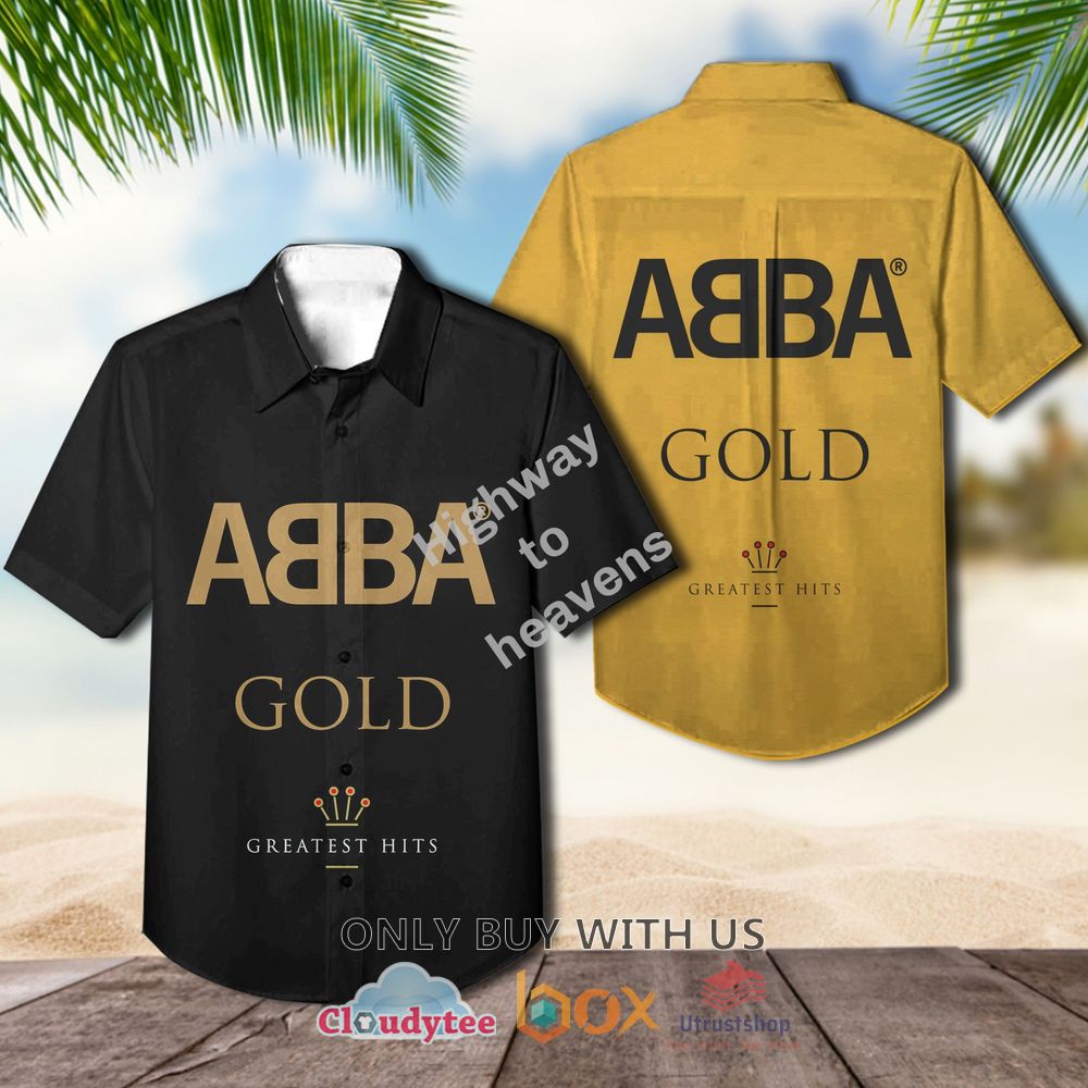 abba gold greatest hits 1992 casual hawaiian shirt 1 65651