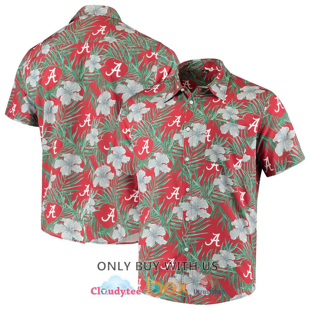 alabama crimson tide floral hawaiian shirt 1 4339