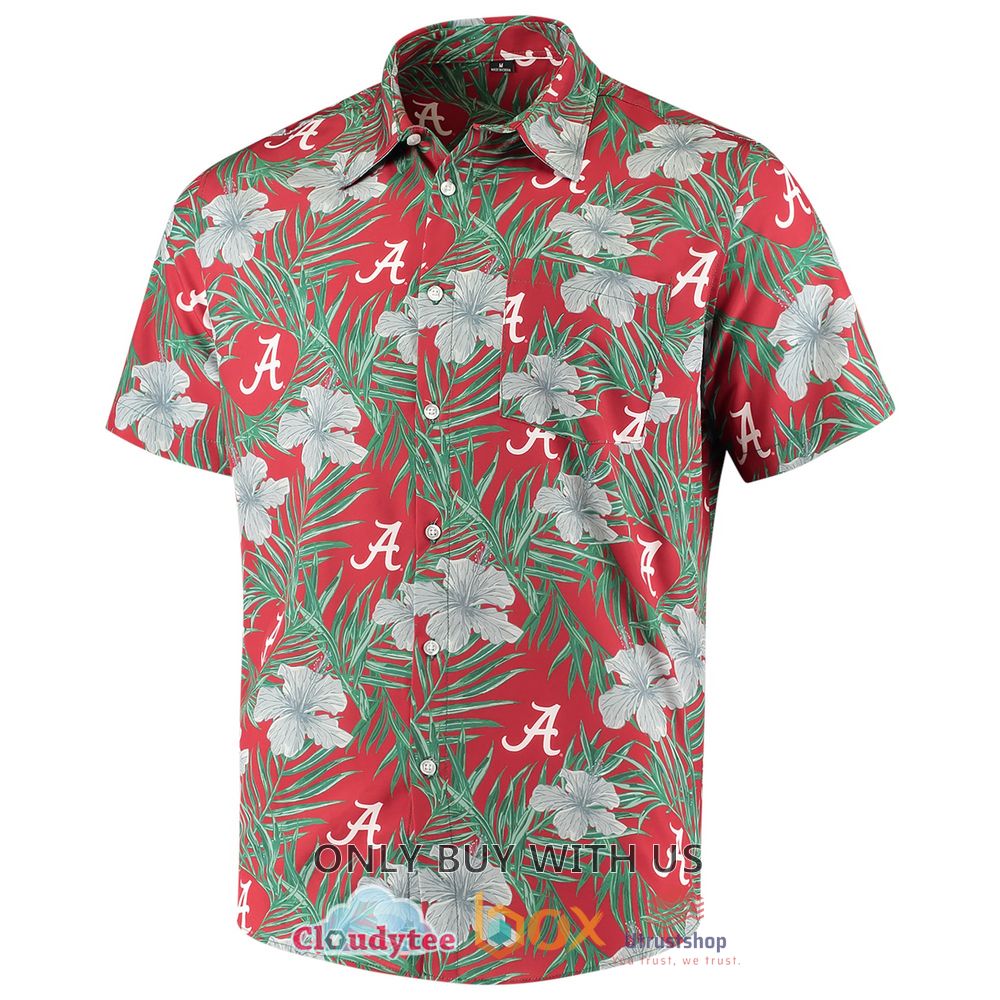 alabama crimson tide floral hawaiian shirt 2 70621