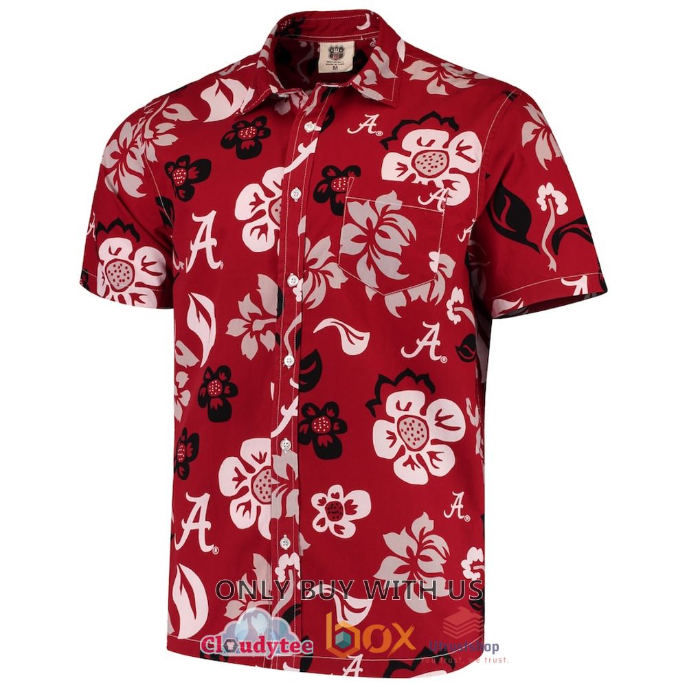 alabama crimson tide wes and willy floral hawaiian shirt 2 38319