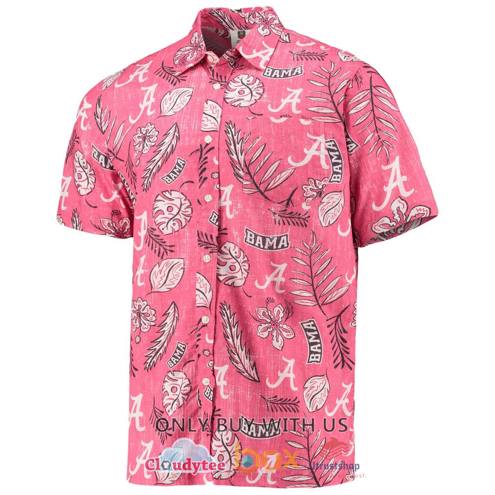 alabama crimson tide wes and willy vintage floral hawaiian shirt 2 13603
