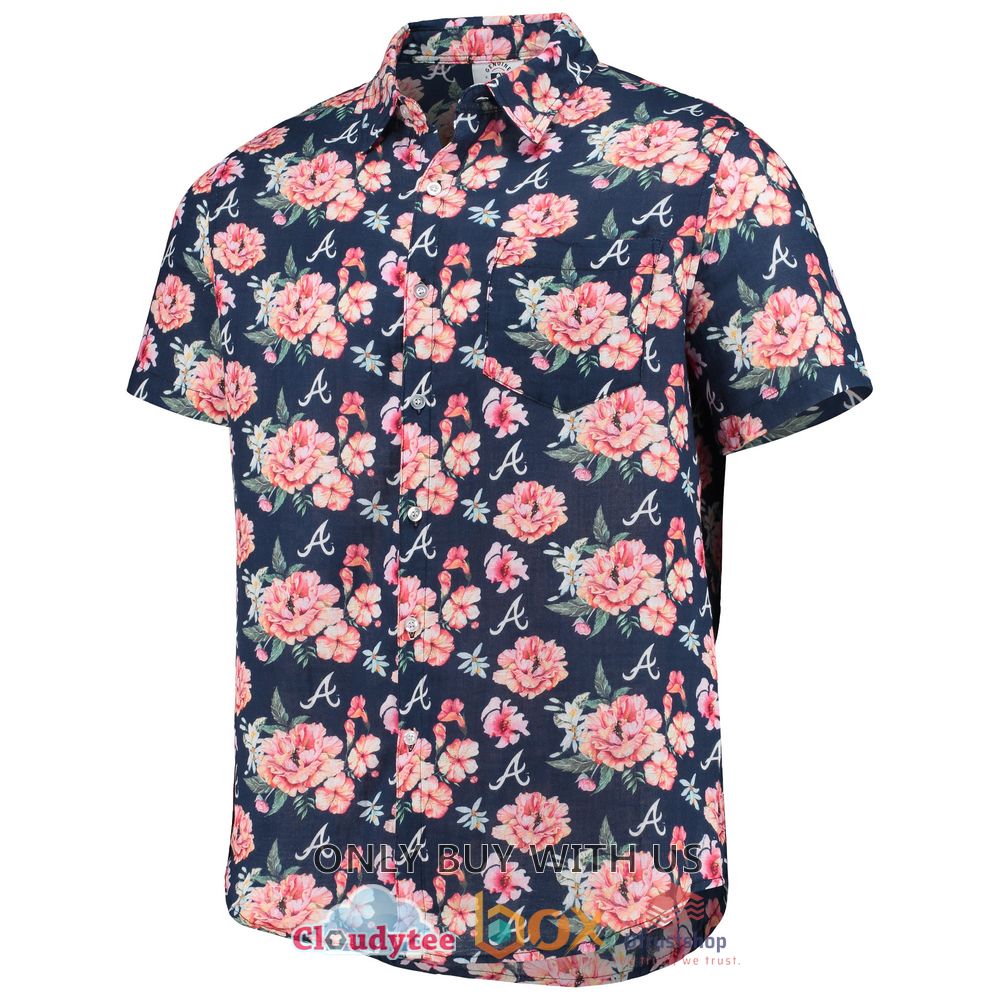 atlanta braves flower navy hawaiian shirt 2 98771