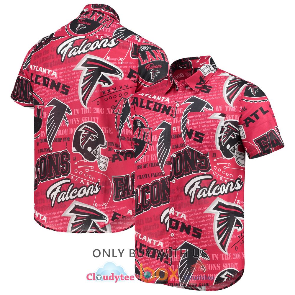atlanta falcons red hawaiian shirt 1 90866