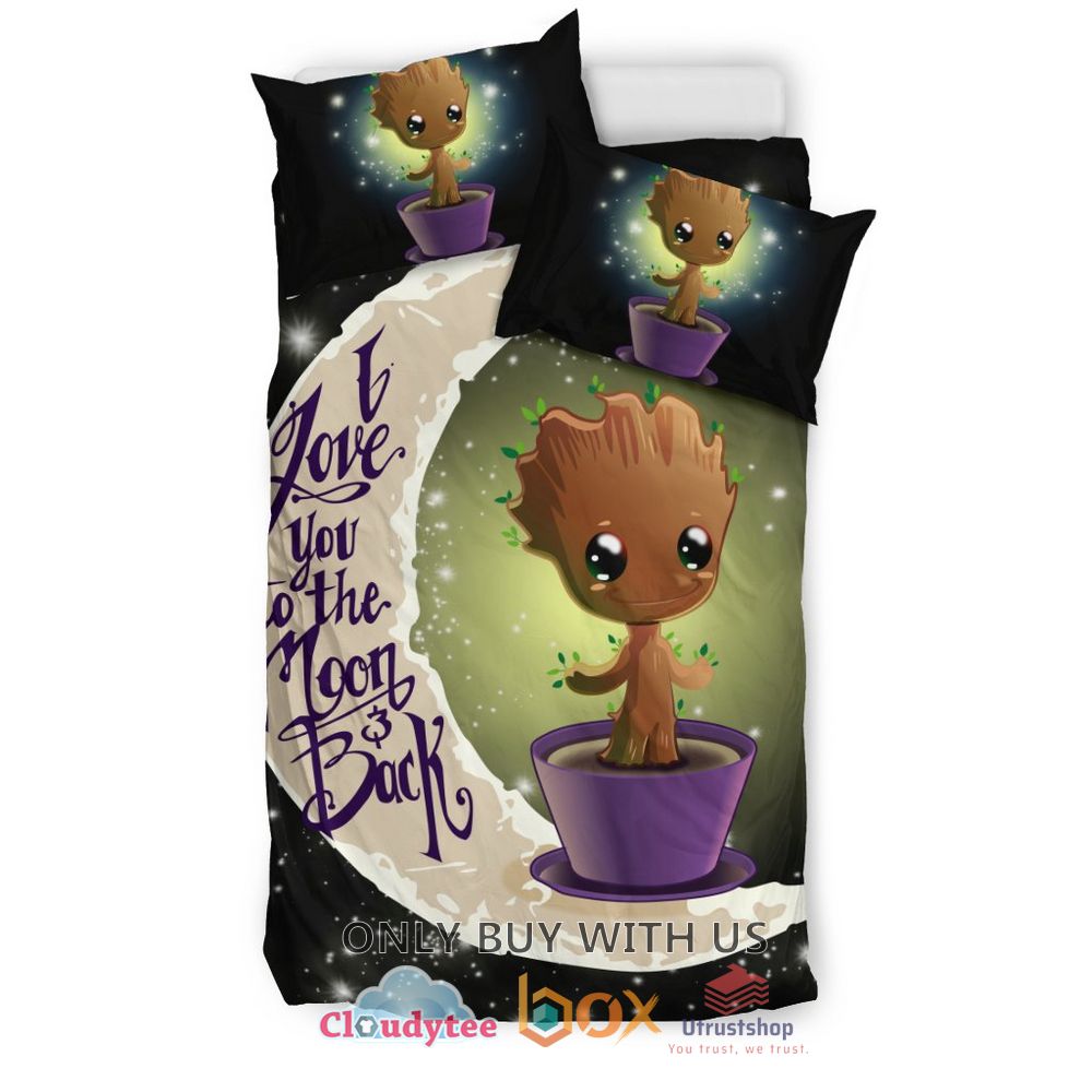 baby groot love moon and back bedding set 2 24575