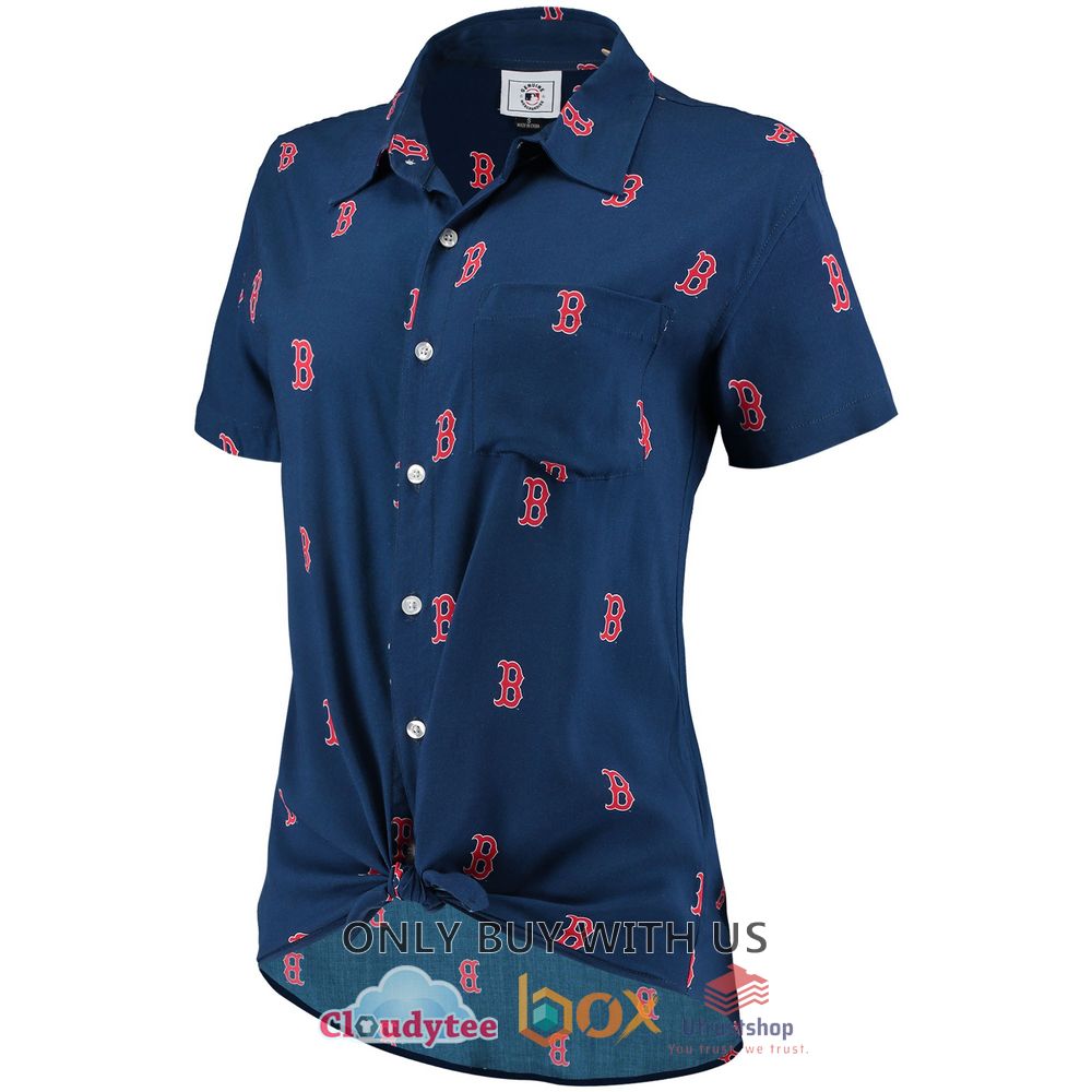 boston red sox navy hawaiian shirt 2 32592