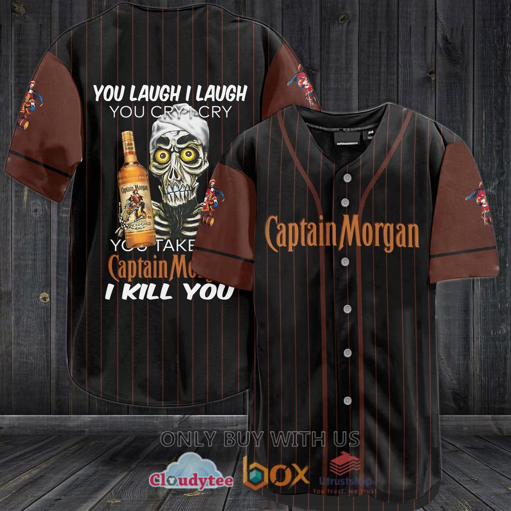 captain morgan you laugh i laugh i kill you baseball jersey shirt 1 15179
