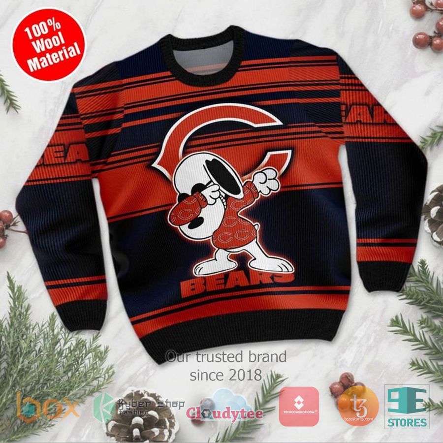chicago bears snoopy dabbing christmas sweater 2 76208