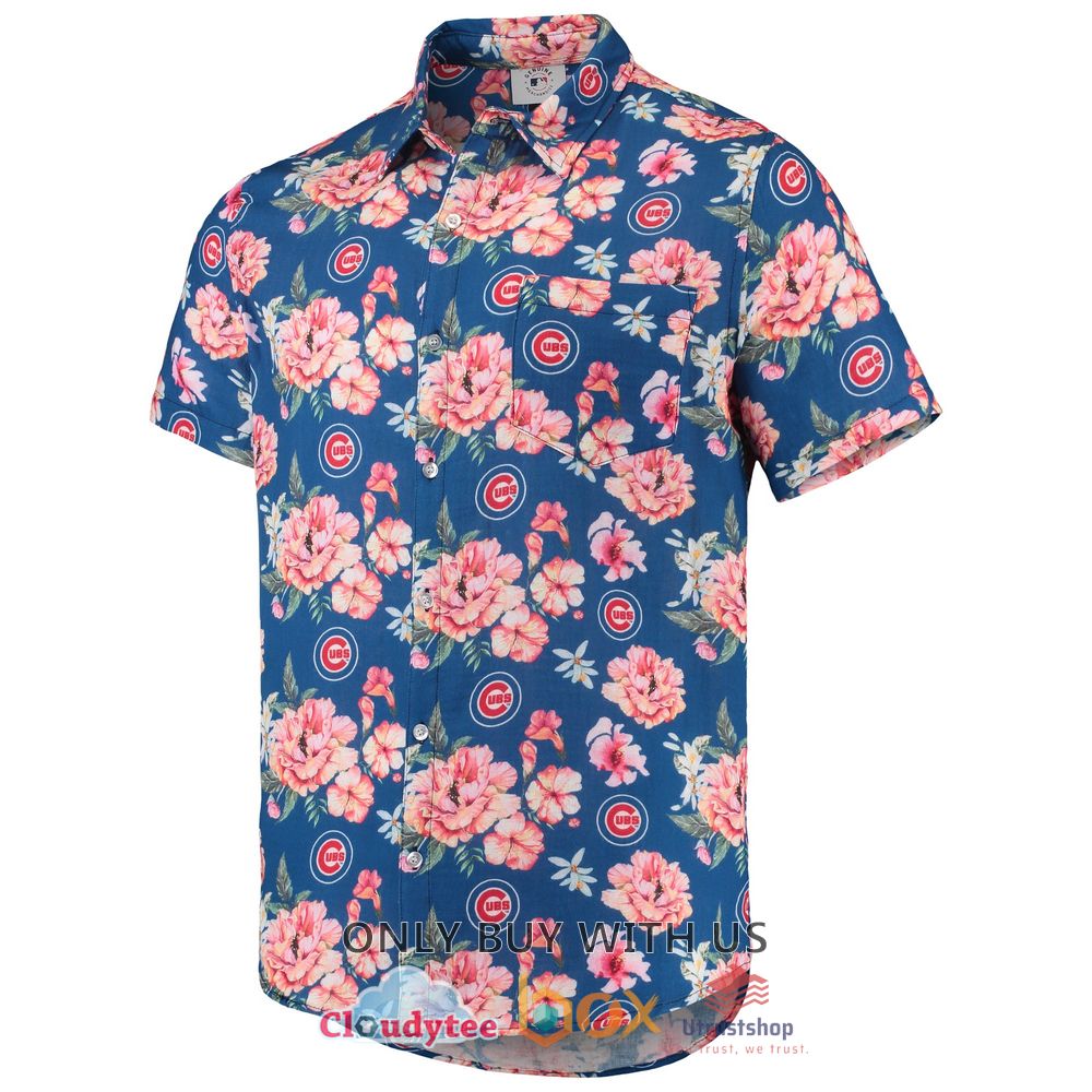 chicago cubs flower navy hawaiian shirt 2 62498