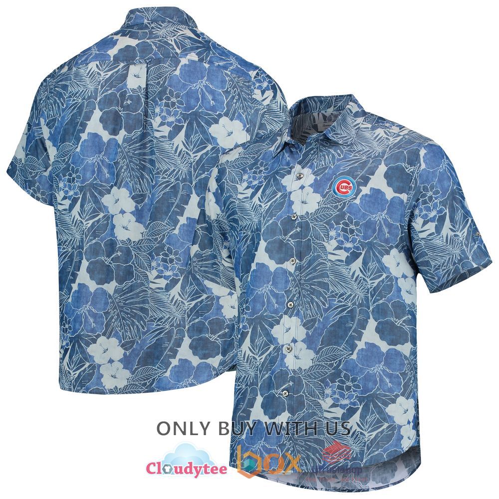 chicago cubs tommy bahama point playa floral hawaiian shirt 1 14512