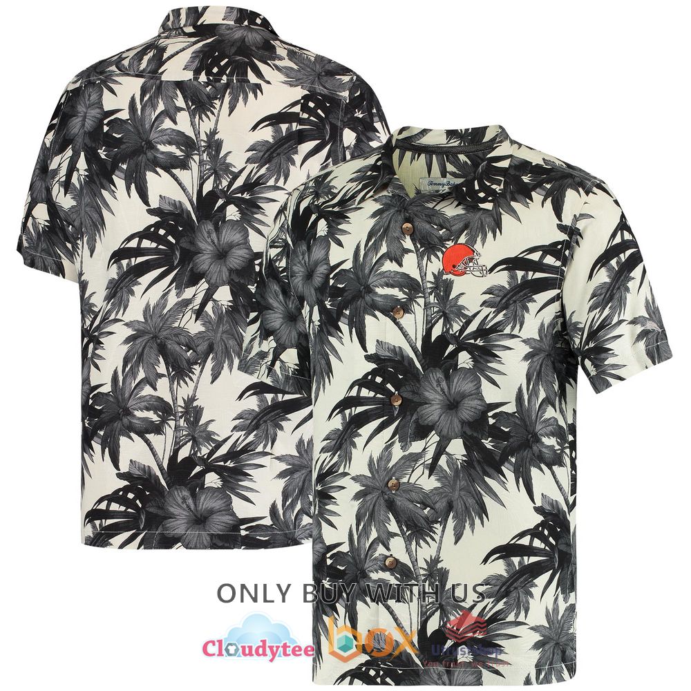 cleveland browns tommy bahama harbor island hibiscus hawaiian shirt 1 52757