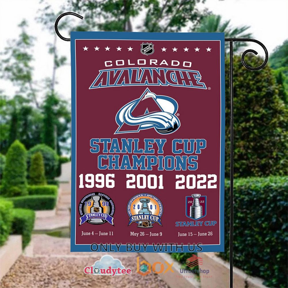 colorado avalanche stanley cup champions flag 2 87242