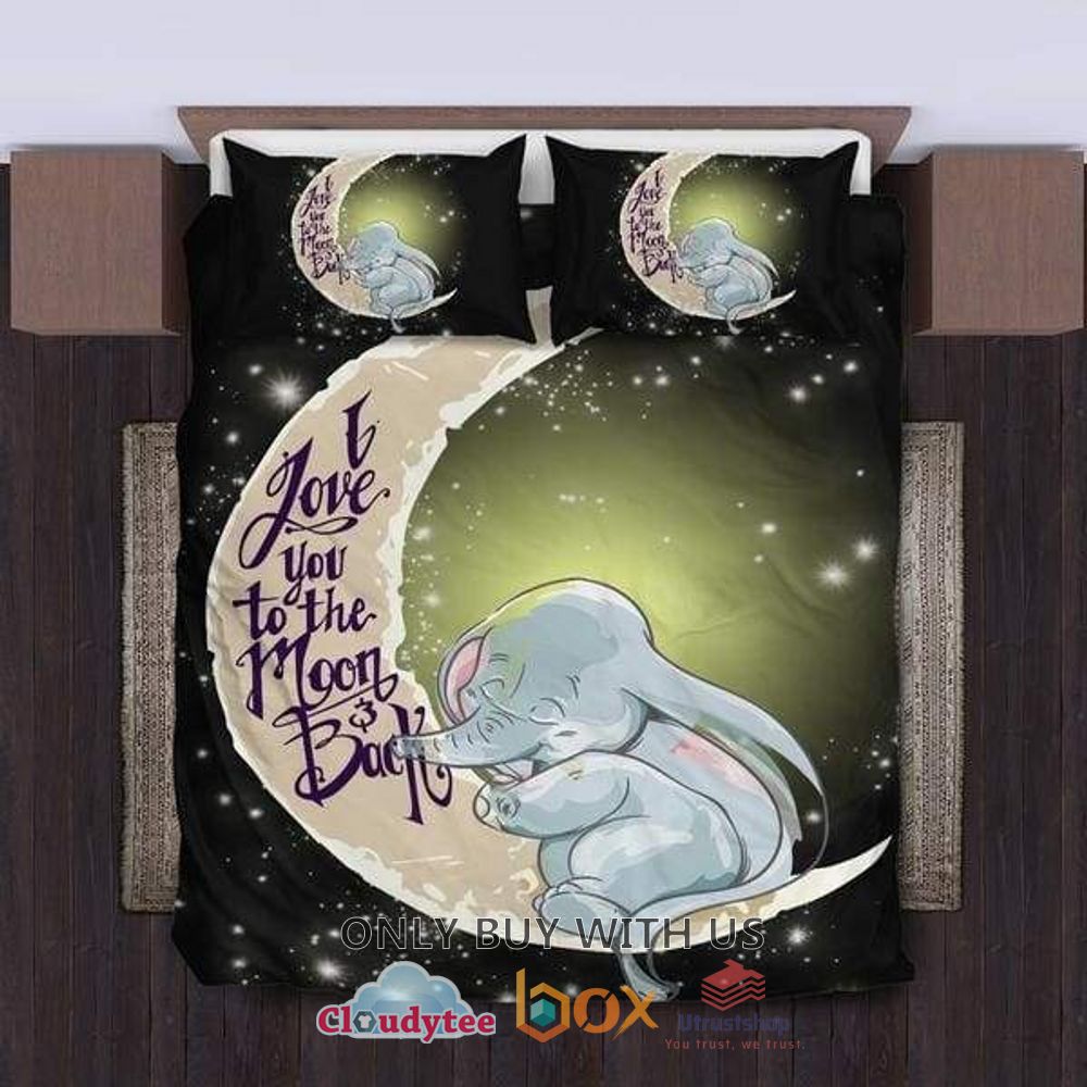 elephant i love you to the moon and back bedding set 1 30653