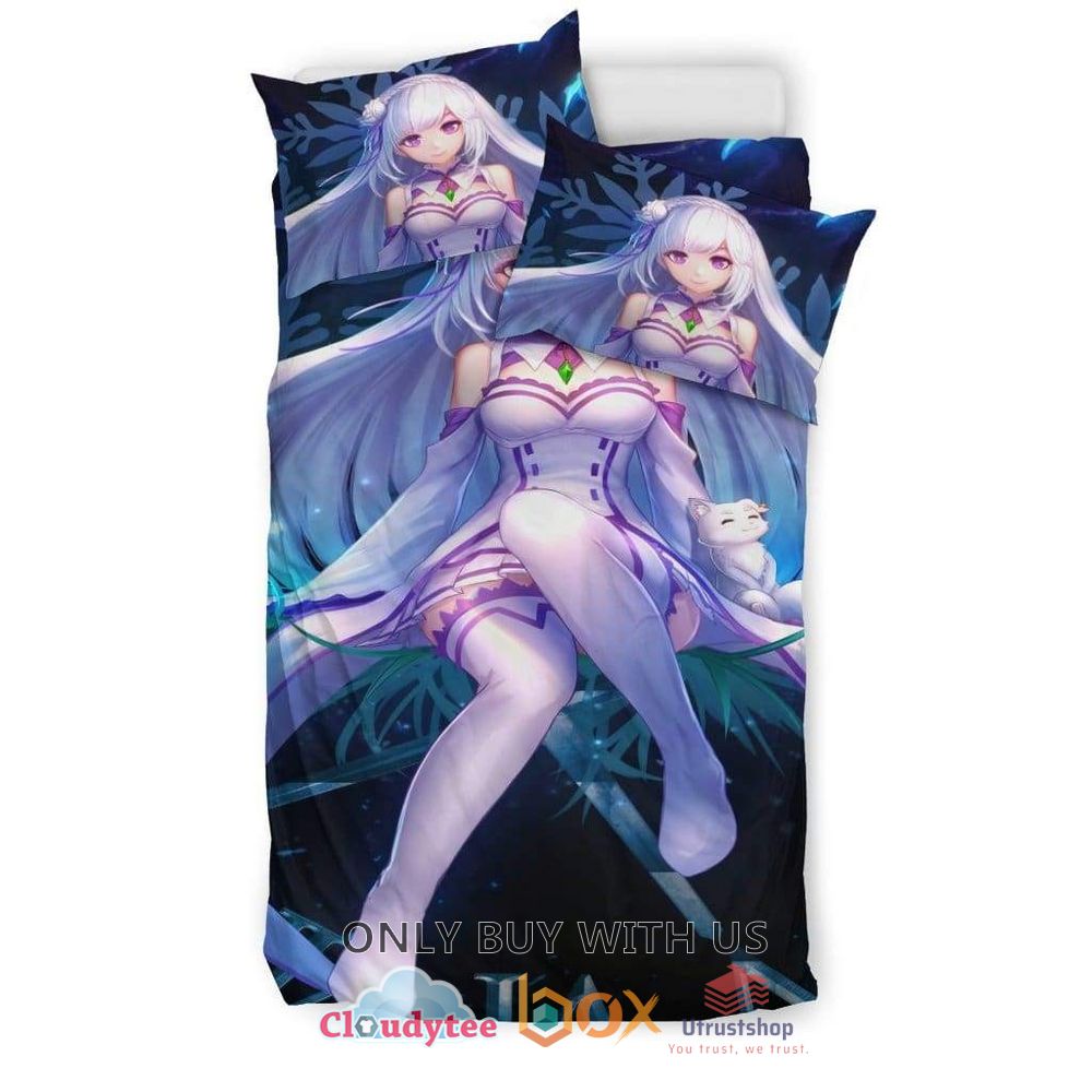 emilia re zero starting life in another world bedding set 2 39474