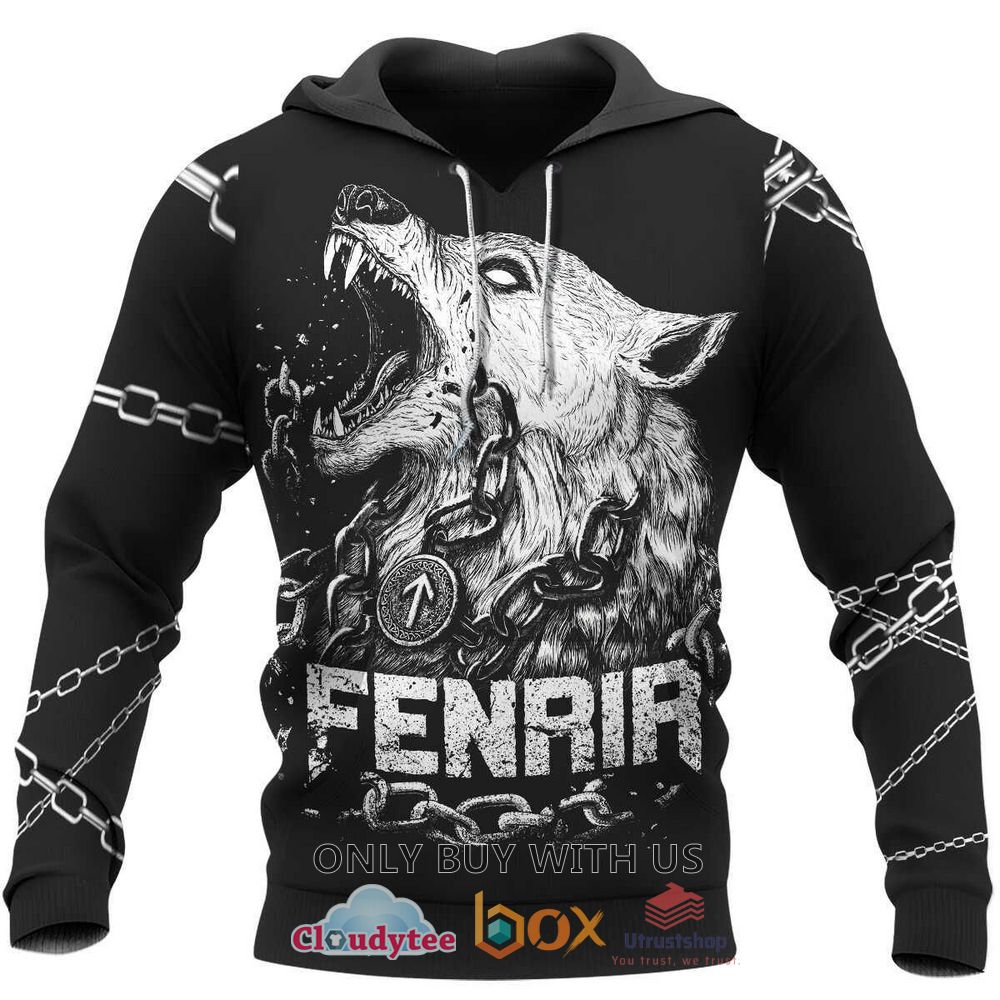 fenrir is tied with chains viking 3d hoodie zip hoodie 1 23145