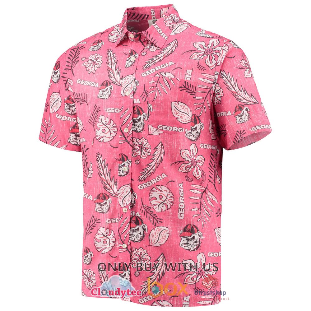 georgia bulldogs wes and willy vintage floral hawaiian shirt 2 72374