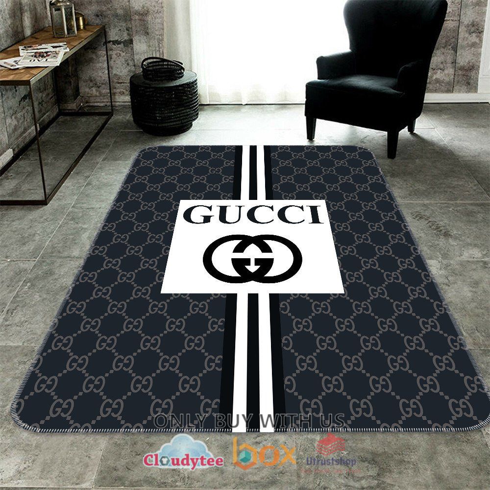 gucci black white pattern color rug 1 3792