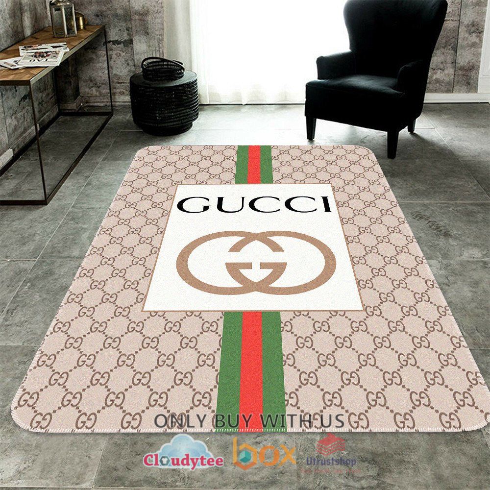 gucci cream white stripes pattern rug 1 50722