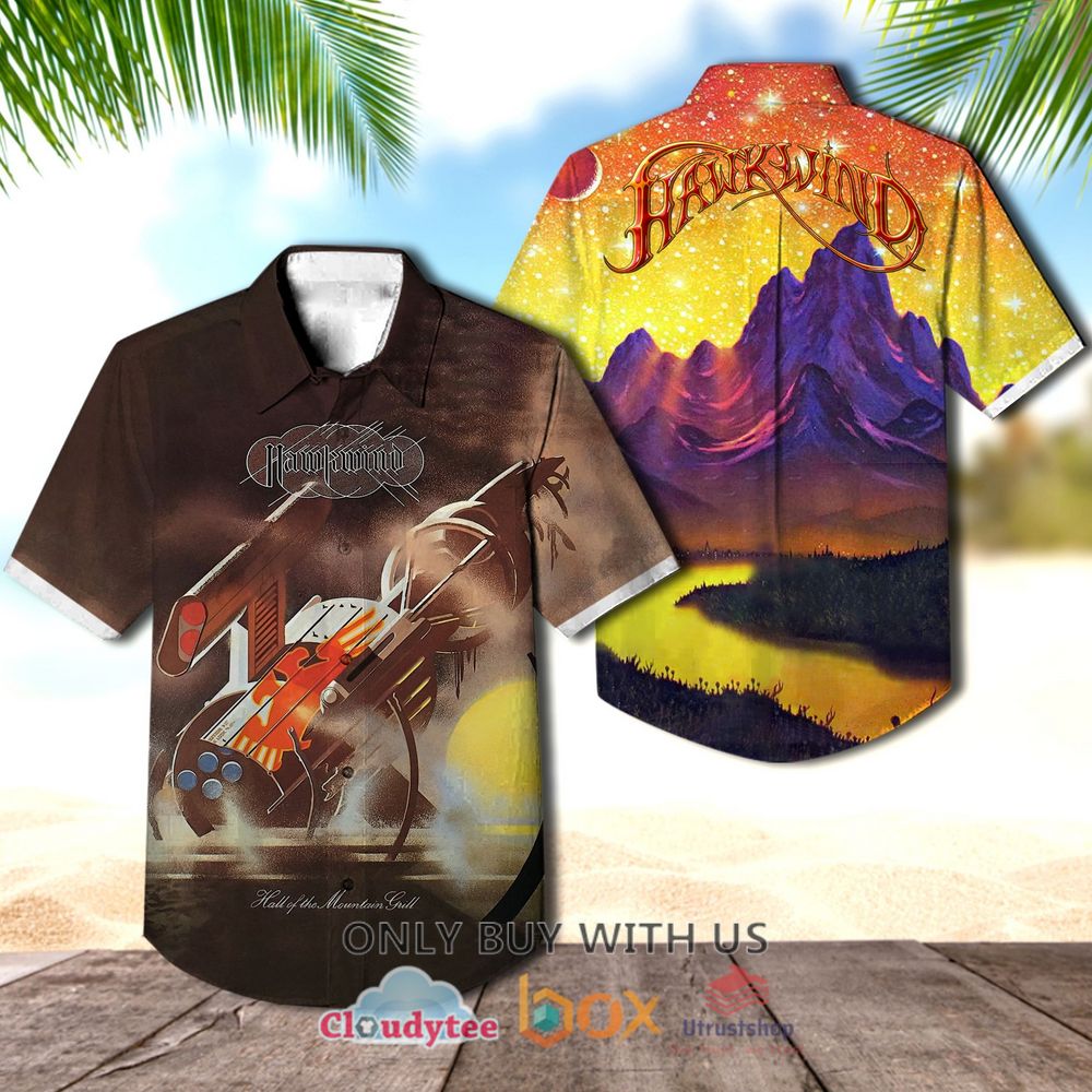 hawkwind hall of the mountain grill albums hawaiian shirt 1 9181