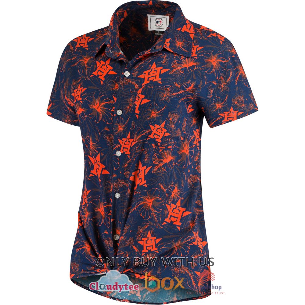 houston astros womens tonal print orange hawaiian shirt 2 16904