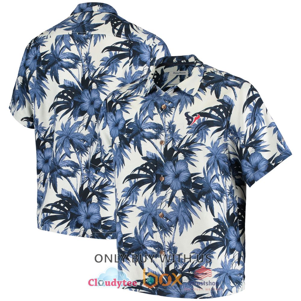 houston texans tommy bahama harbor island hibiscus hawaiian shirt 1 45743