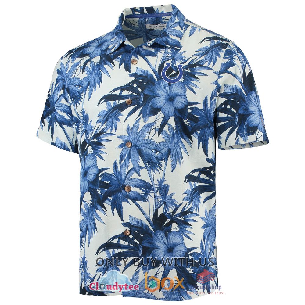 indianapolis colts tommy bahama harbor island hibiscus blue hawaiian shirt 2 6355