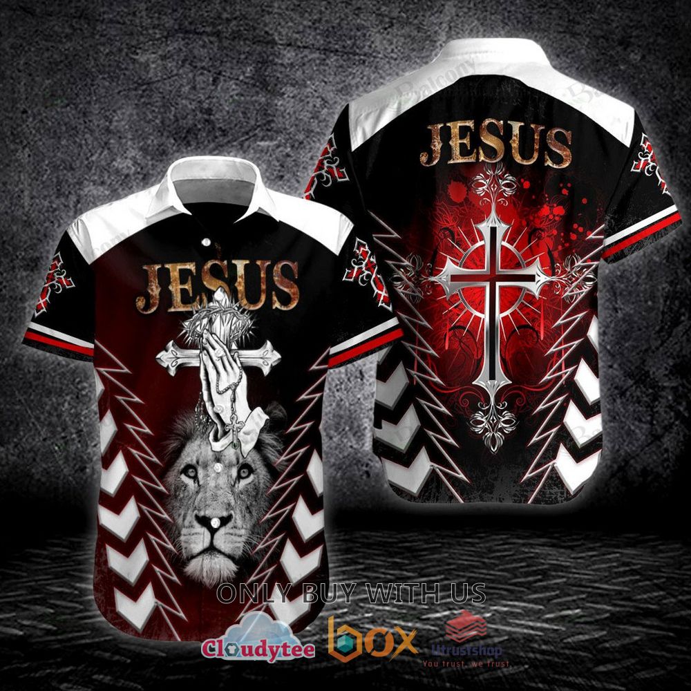 jesus lion hawaiian shirt 1 99408