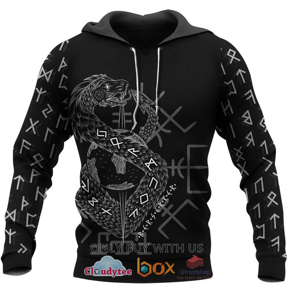 jormungand son of loki and angrboda viking black 3d hoodie zip hoodie 1 26520