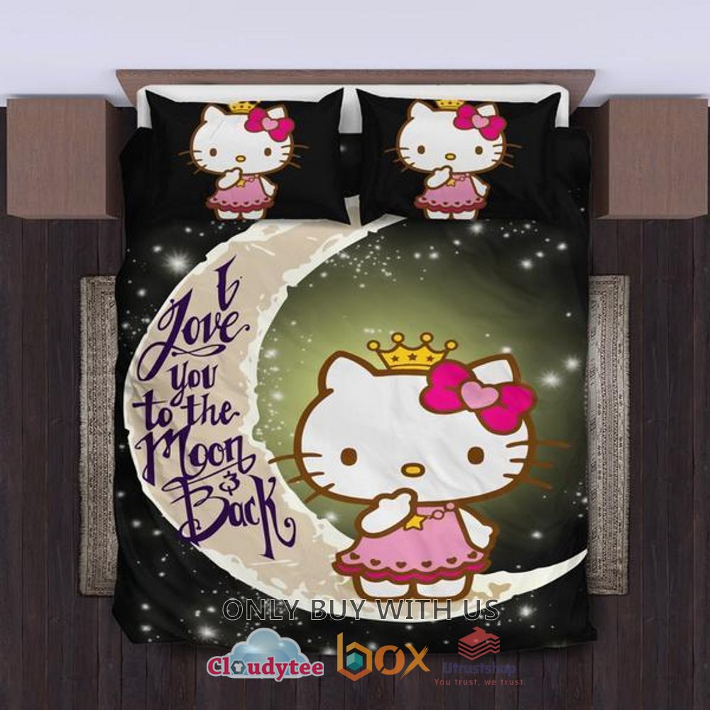 kitty i love you to the moon and back bedding set 1 38534
