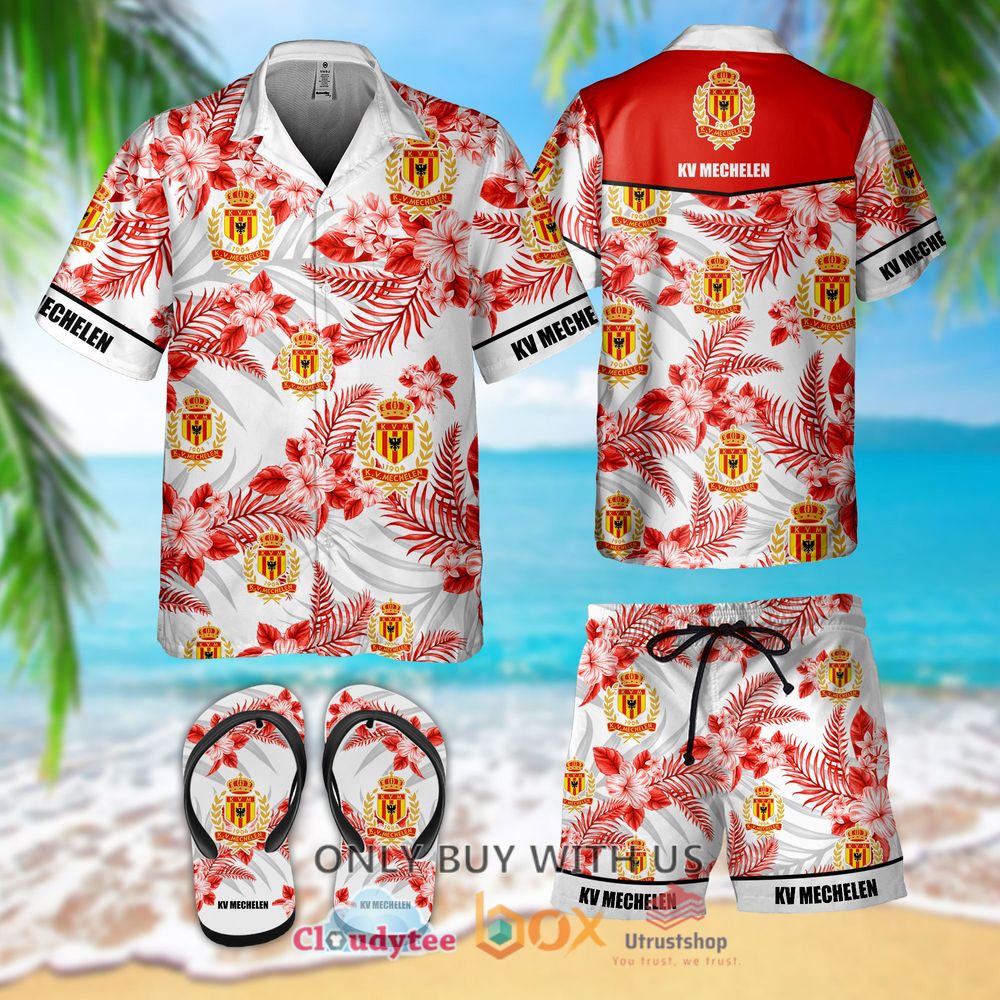 kv mechelen hawaiian shirt short flip flops 1 13097