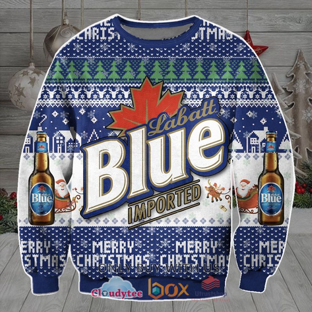 labatt blue imported beer sweatshirt sweater 1 10208