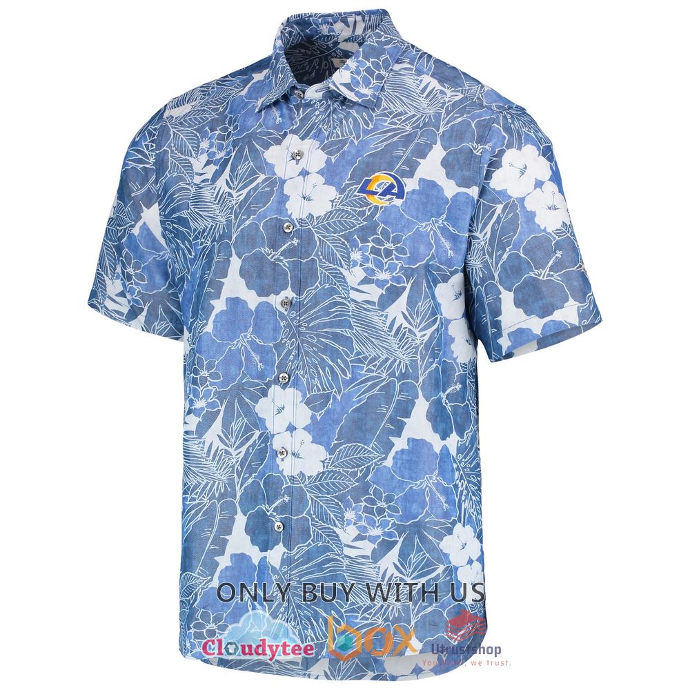 los angeles rams tommy bahama hibiscus hawaiian shirt 2 72989