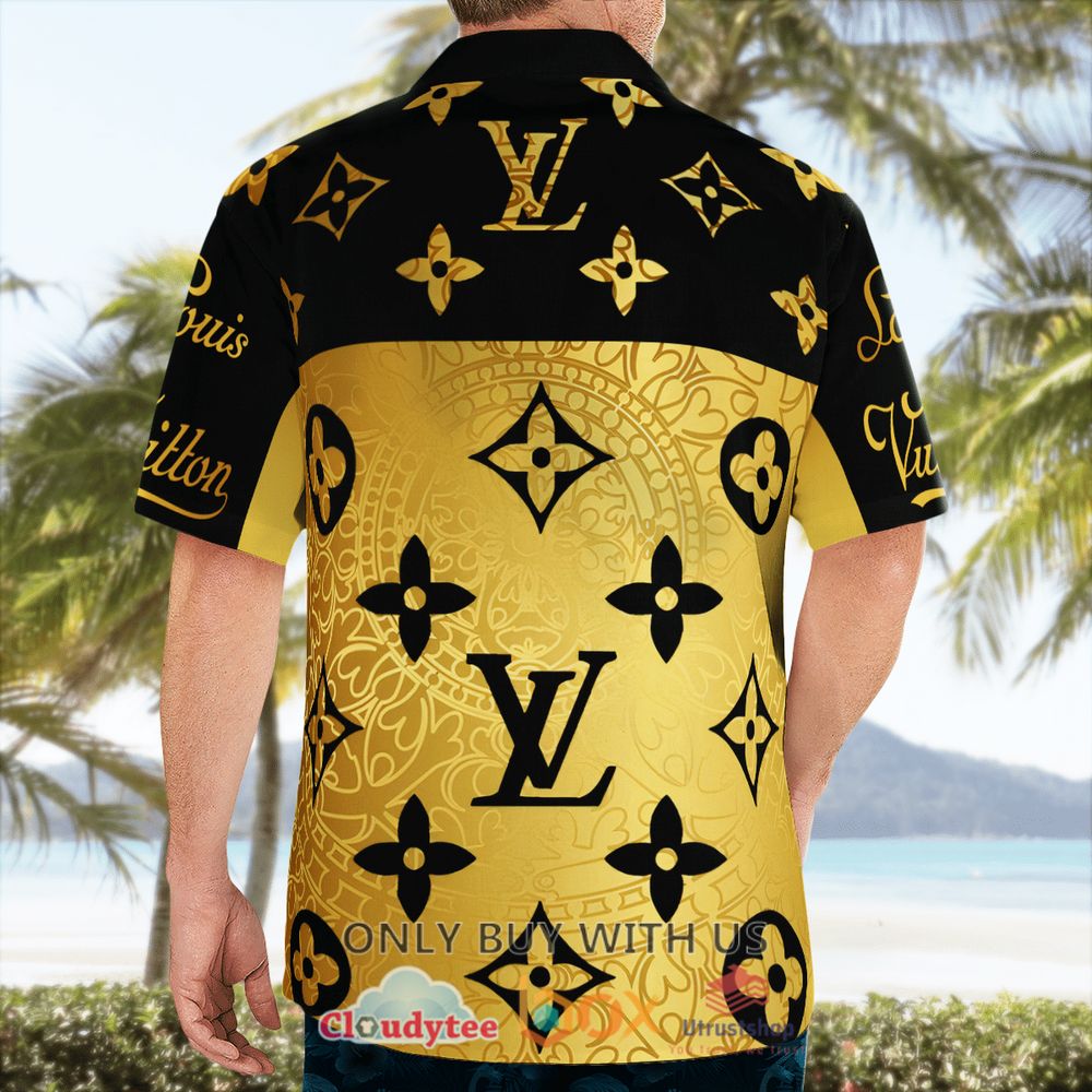 NEW Louis Vuitton Flower Pattern Yellow Hawaii Shirt, Short