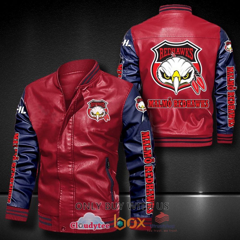 malmo redhawks leather bomber jacket 1 22878