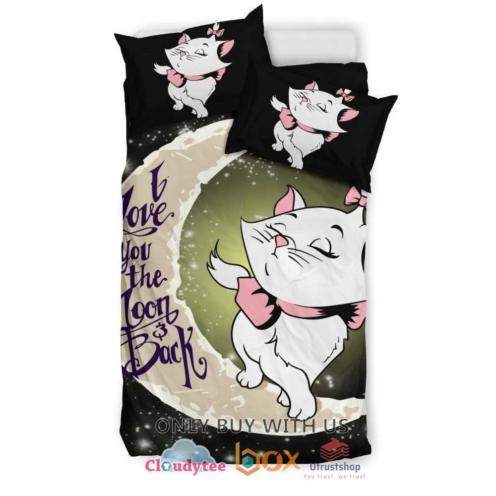 marie the aristocats i love you to the moon and back bedding set 2 47928