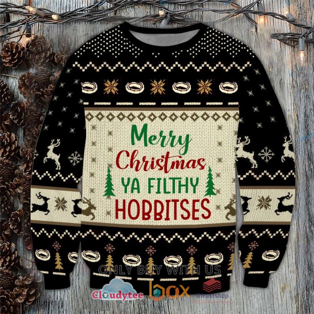 merry christmas ya filthy hobbitses sweatshirt sweater 1 43113