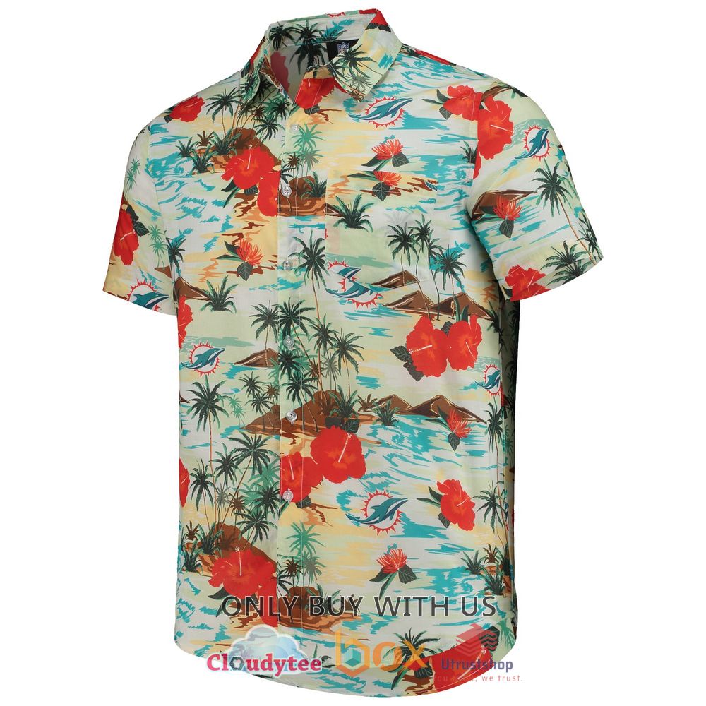 miami dolphins paradise floral hawaiian shirt 2 6684