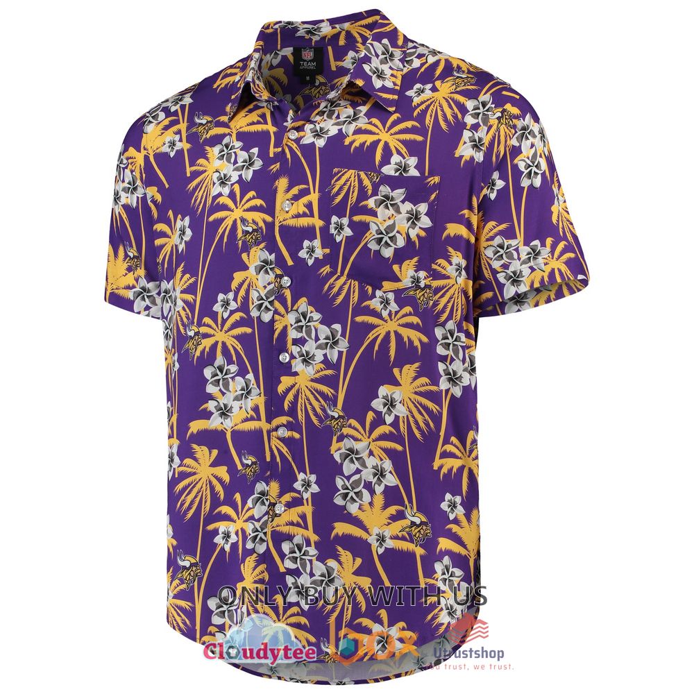minnesota vikings floral woven hawaiian shirt 2 84252