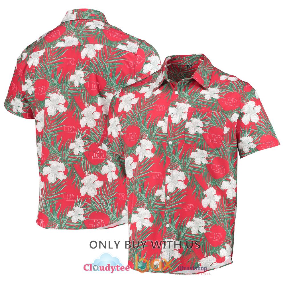 nebraska huskers floral hawaiian shirt 1 48535